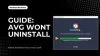 avg wont uninstall